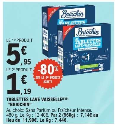 Tablettes lave-vaisselle BRIOCHIN