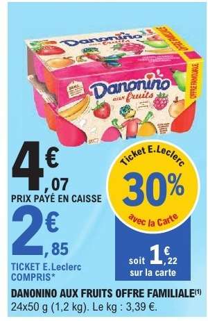 DANONINO AUX FRUITS OFFRE FAMILIALE