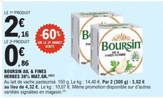 Boursin Ail & Fines Herbes 39% Mat.Gr.