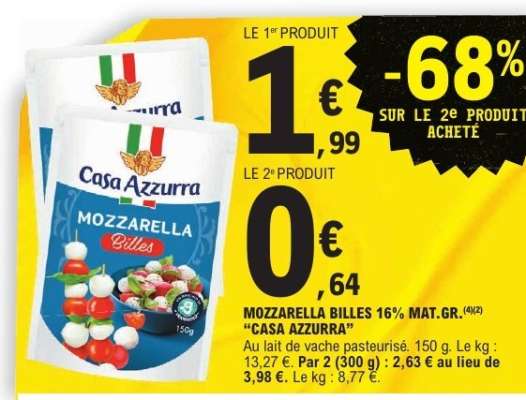 MOZZARELLA BILLES 16% MAT.GR. CASA AZZURRA