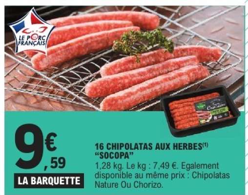 16 CHIPOLATAS AUX HERBES 'SOCOPA'