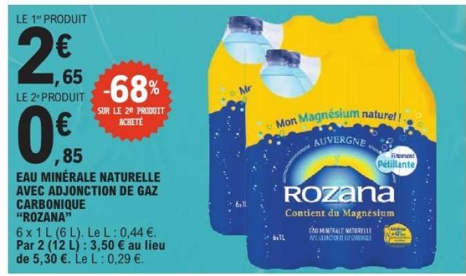 Eau Minérale Naturelle avec Adjonction de Gaz Carbonique "Rozana"