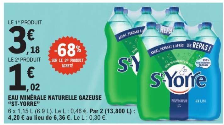 Eau Minérale Naturelle Gazeuse St Yorre
