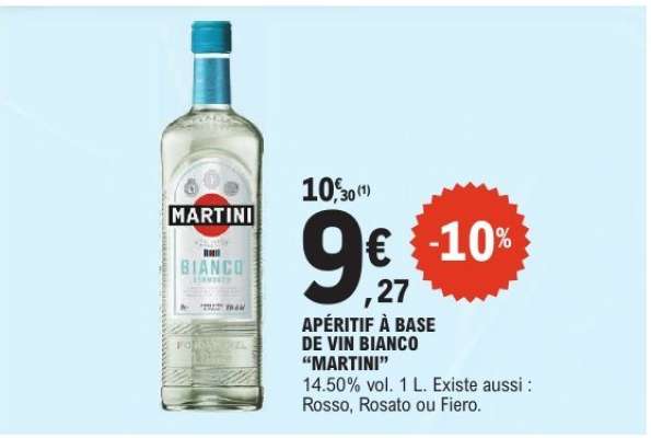 Apéritif à base de vin Bianco 'Martini'