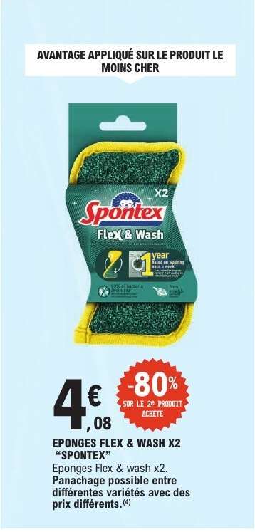 EPONGES FLEX & WASH X2 "SPONTEX"