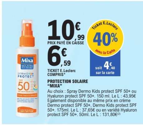 PROTECTION SOLAIRE “MIXA”
