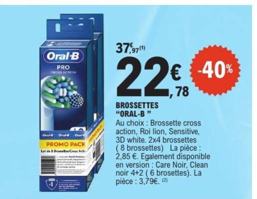 Brossettes Oral B