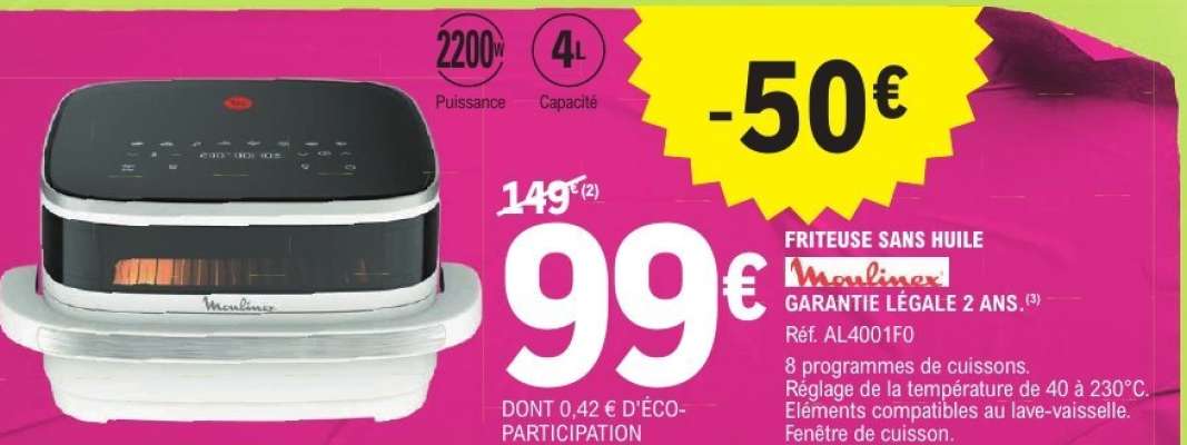 Friteuse Sans Huile Moulinex