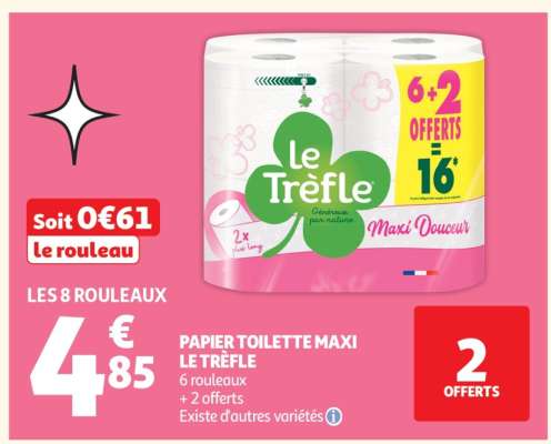 PAPIER TOILETTE MAXI LE TRÉFLE