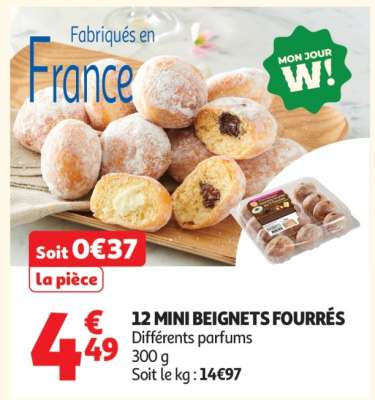 12 MINI BEIGNETS FOURRÉS