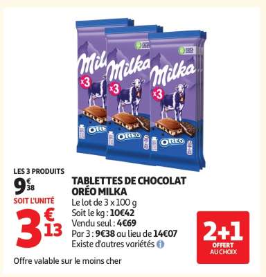 Tablettes De Chocolat Oréo Milka
