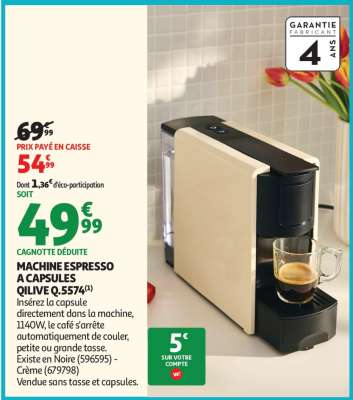 MACHINE ESPRESSO A CAPSULES Qilive Q.5574