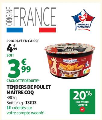 Tenders De Poulet Maître Coq