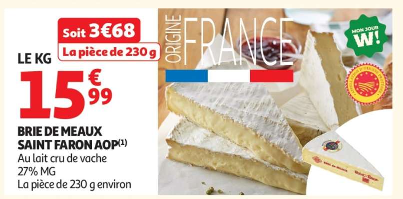 Brie De Meaux Saint Faron Aop