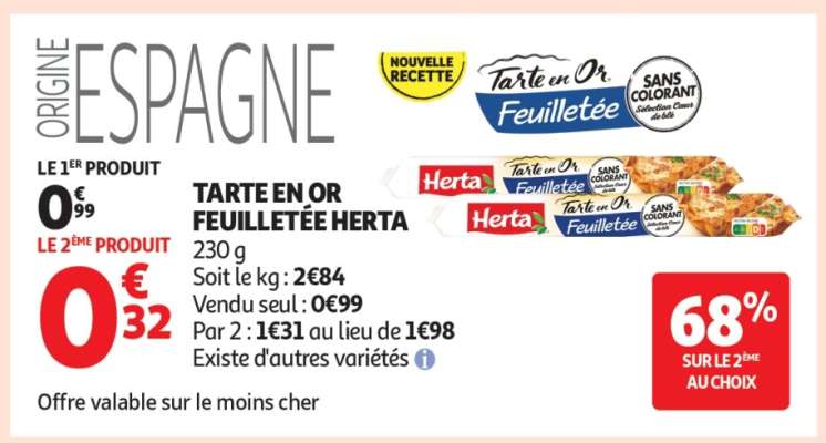 Tarte En Or Feuilletée Herta