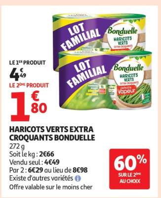 HARICOTS VERTS EXTRA CROQUANTS BONDUELLE