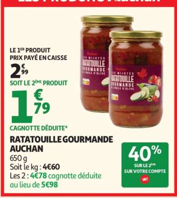 Ratatouille Gourmande Auchan