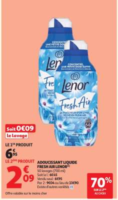 Adoucissant Liquide Fresh Air Lenor  *