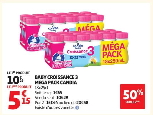 BABY CROISSANCE 3 MEGA PACK CANDIA