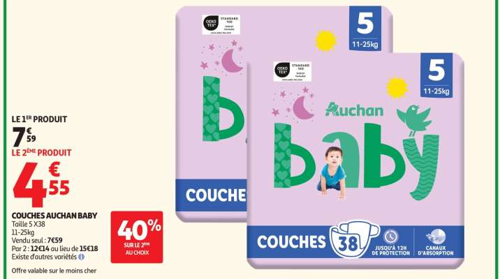Couches Auchan Baby