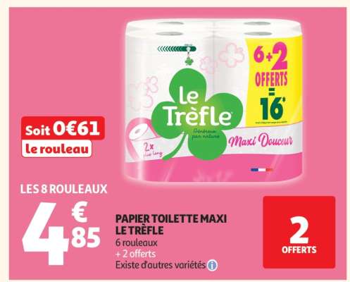 PAPIER TOILETTE MAXI LE TRÉFLE