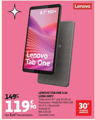 LENOVO TAB ONE 4 64 LUNA GREY