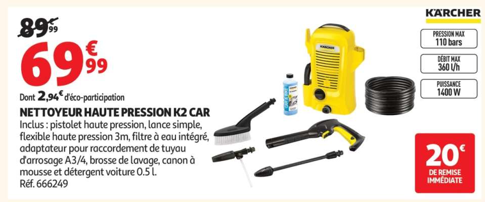NETTOYEUR HAUTE PRESSION K2 CAR
