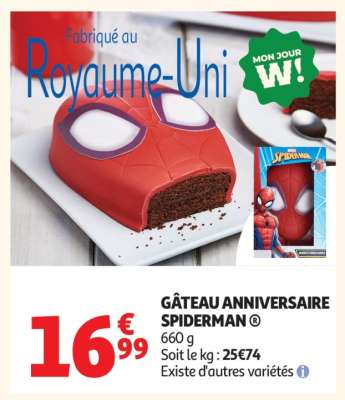 GÂTEAU ANNIVERSAIRE SPIDERMAN ®