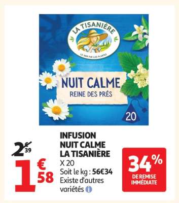 Infusion Nuit Calme La Tisanière
