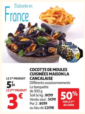 COCOTTE DE MOULES CUISINÉES MAISON LA CANCAILAISE