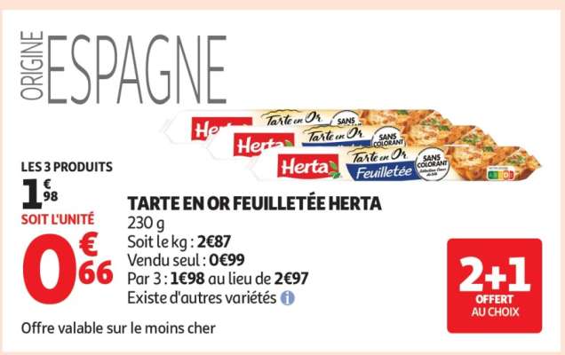 Tarte En Or Feuilletée Herta