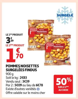 POMMES NOISETTES SURGELÉES FINDUS
