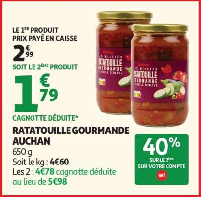 Ratatouille Gourmande Auchan