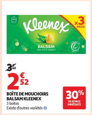 BOÎTE DE MOUCHOIRS BALSAM KLEENEX