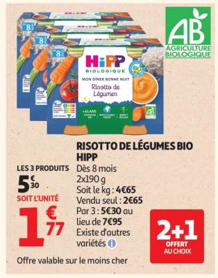 RISOTTO DE LÉGUMES BIO HIPP
