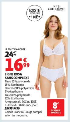 LE SOUTIEN-GORGE LIGNE ROSA SANS COMPLEXE