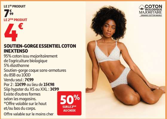 SOUTIEN-GORGE ESSENTIEL COTON INEXTENSO