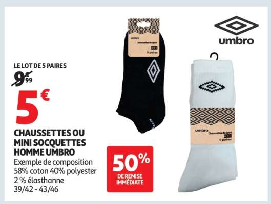 Chaussettes Ou Mini Socquettes Homme Umbro
