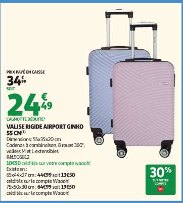 VALISE RIGIDE AIRPORT GINKO 55 CM