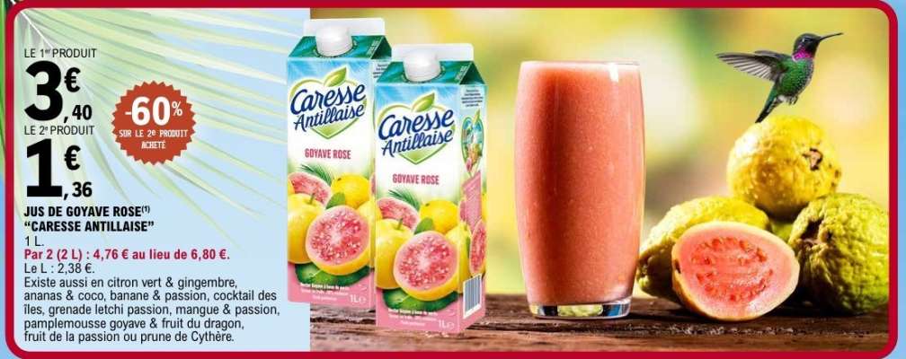 Jus de Goyave Rose "Caresse Antillaise"