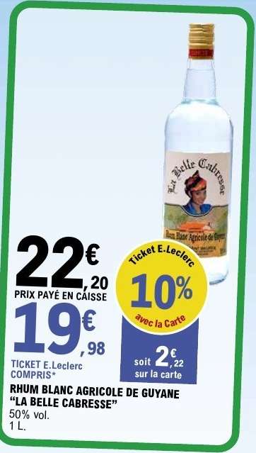 Rhum Blanc Agricole de Guyane "La Belle Cabresse"