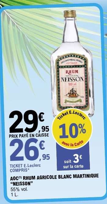 AOC Rhum Agricole Blanc Martinique "Neisson"