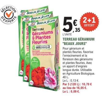 TERREAU GÉRANIUM "BEAUX JOURS"