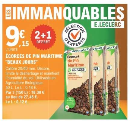 ÉCORCES DE PIN MARITIME "BEAUX JOURS"