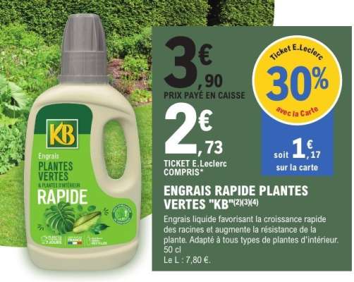 ENGRAIS RAPIDE PLANTES VERTES "KB"