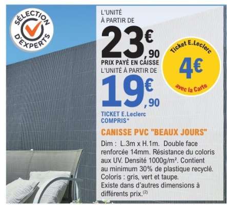 CANISSE PVC 'BEAUX JOURS'