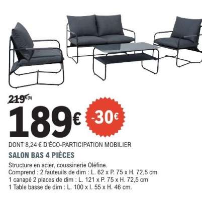 SALON BAS 4 PIÈCES
