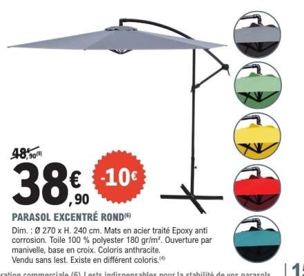 PARASOL EXCENTRÉ ROND