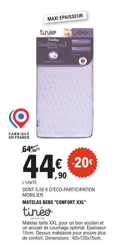 Matelas Bebe Confort XXL