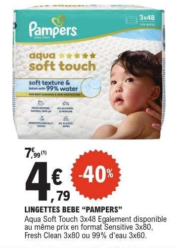 LINGETTES BÉBÉ “PAMPERS”